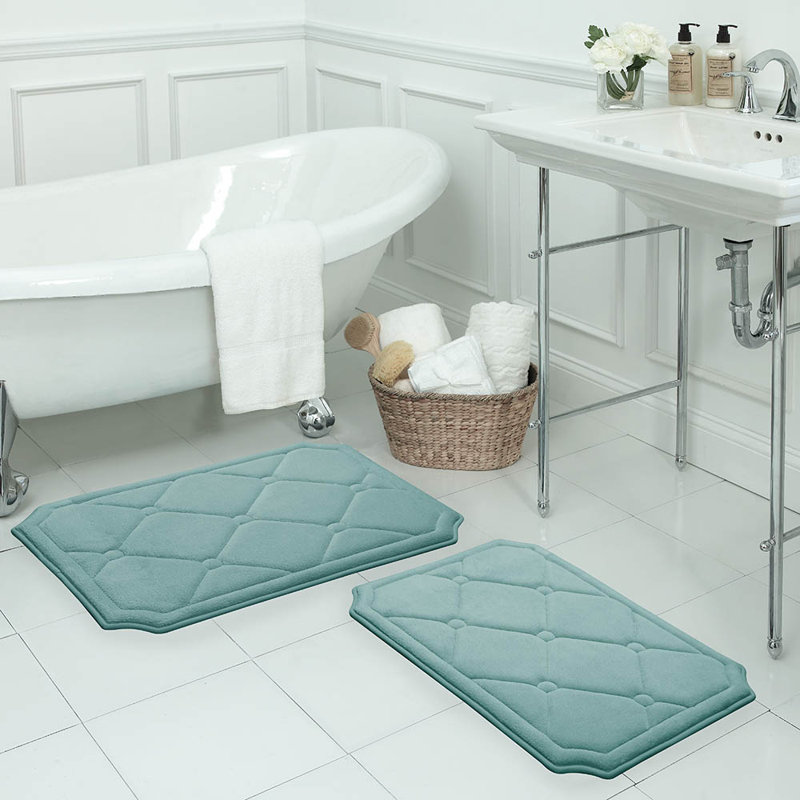 Bath Studio Gertie Large 2 Piece Premium Micro Plush Memory Foam Bath